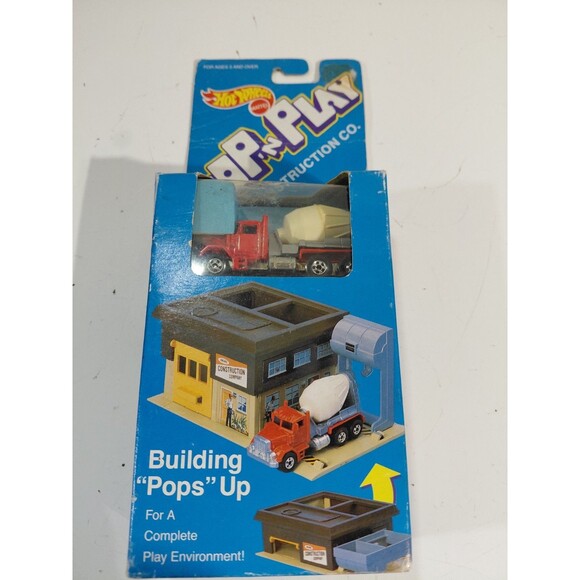 NIP Hot Wheels Pop N Play 1:64 Die Cast Cement Mixer w/ Construction Company - Picture 1 of 5